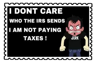 i dont care who the irs sends, i am not paying taxes
