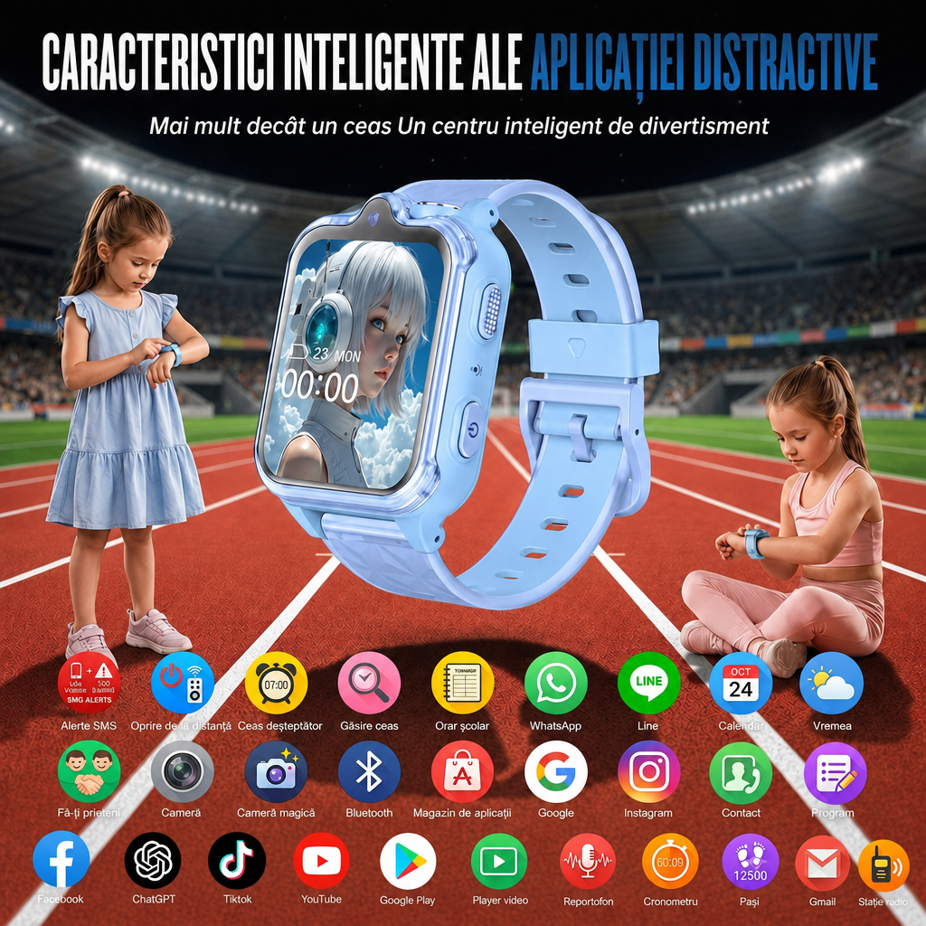 Ceas smartwatch Wingereich copii albastru