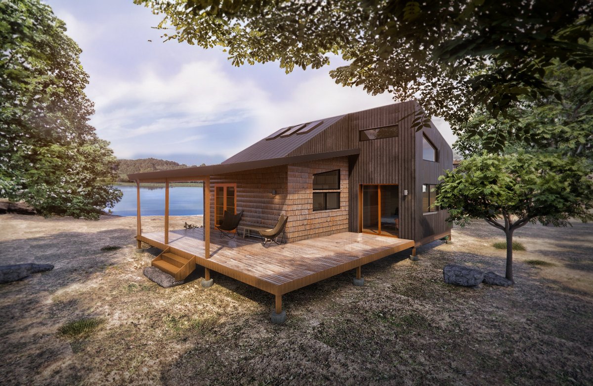 Redshift cabin deck showing the transitional space between interior and exterior