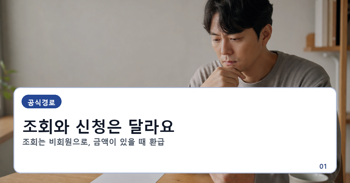 스마트초이스 통신 미환급액 조회 화면의 이름 주민등록번호 통신사 선택 순서