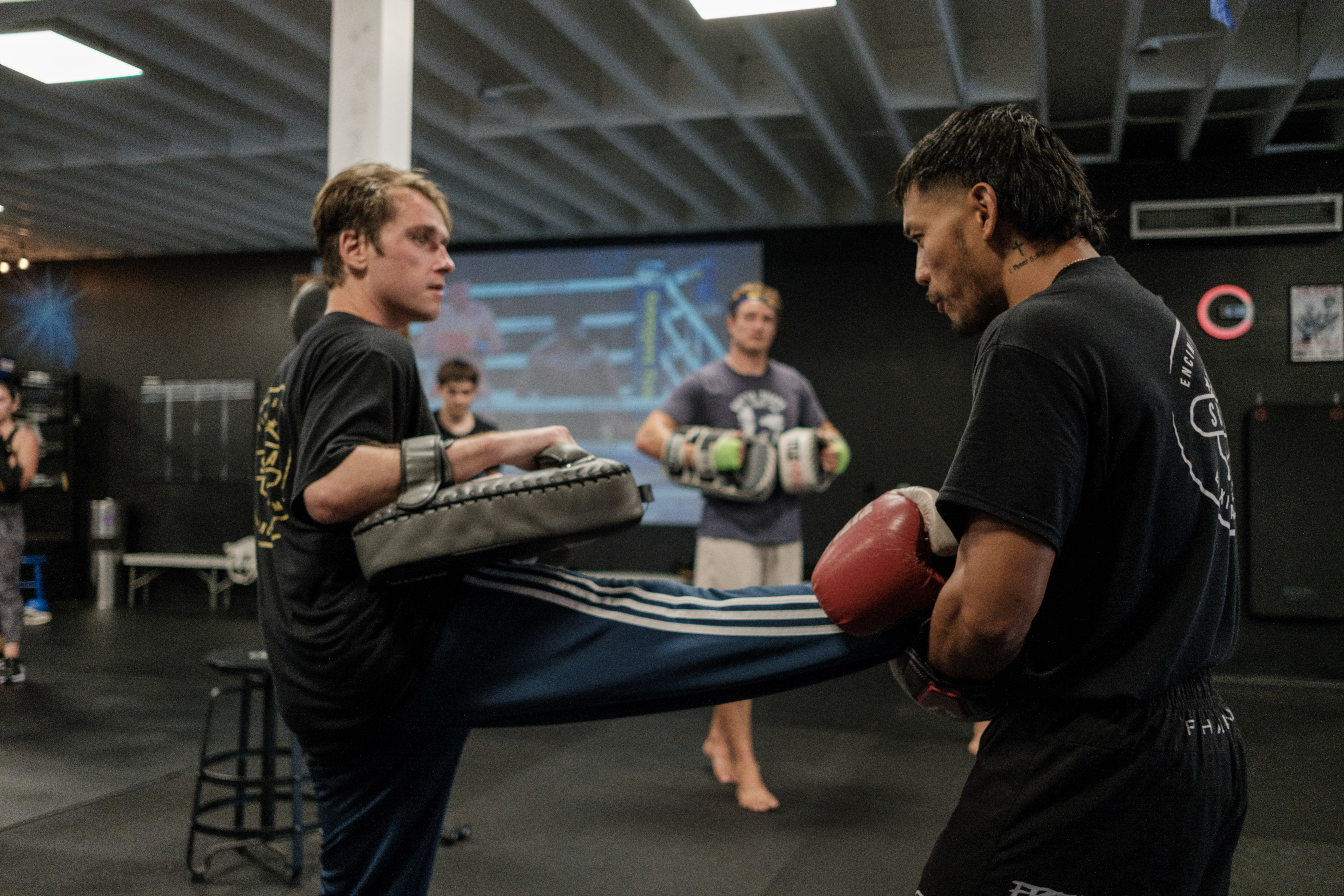 The gym floor at Sugar Boxing Academy Encinitas CA