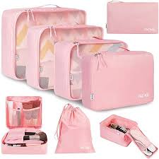 BAGAIL 8-Set Packing Cubes (incl. shoe + laundry bags)