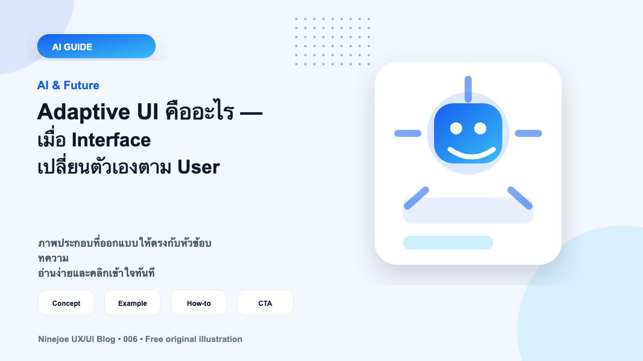 Adaptive UI คืออะไร — เมื่อ Interface เปลี่ยนตัวเองตาม User