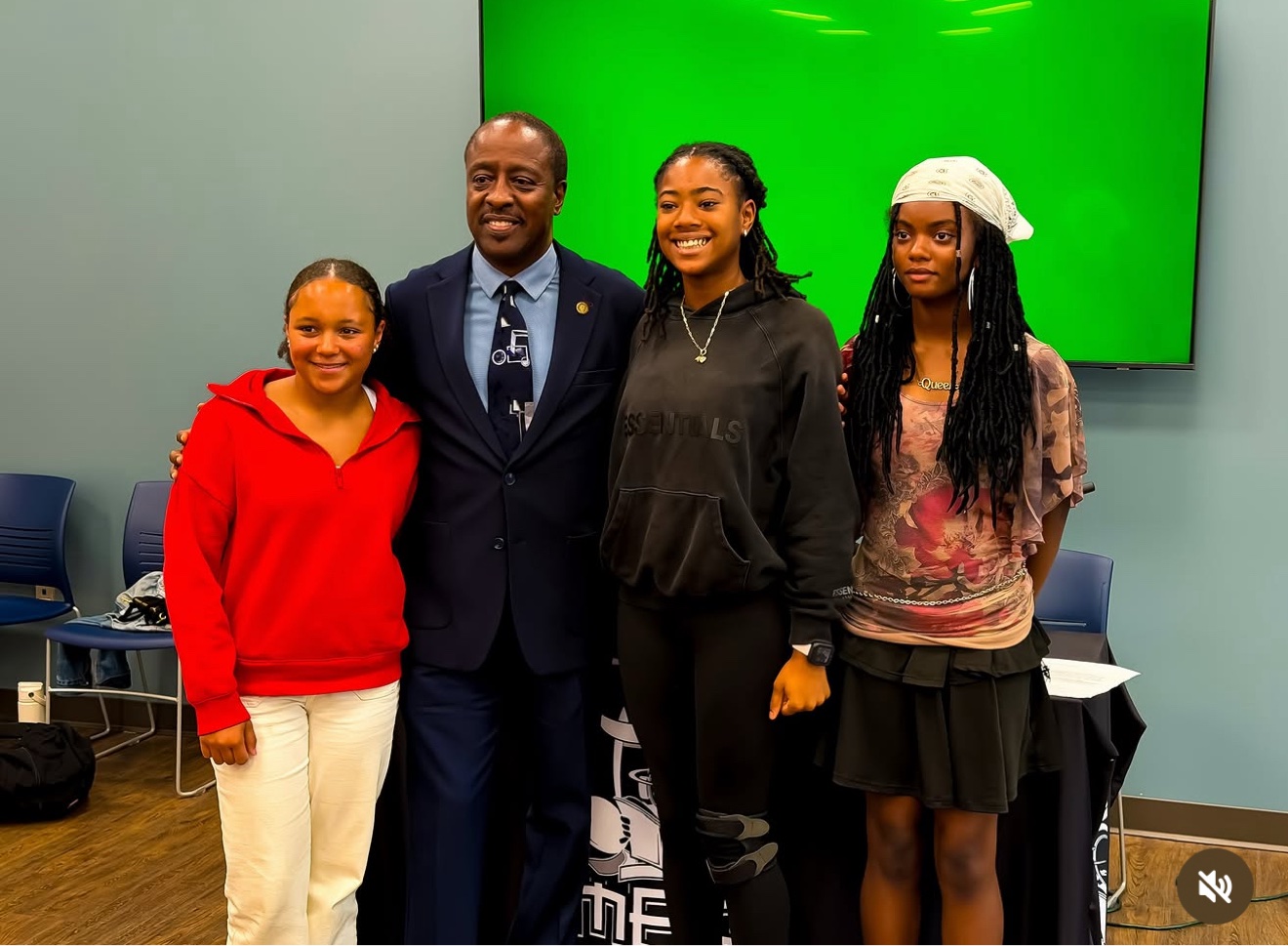Commissioner Henry Mitchell III with Youth Conversation Program participants