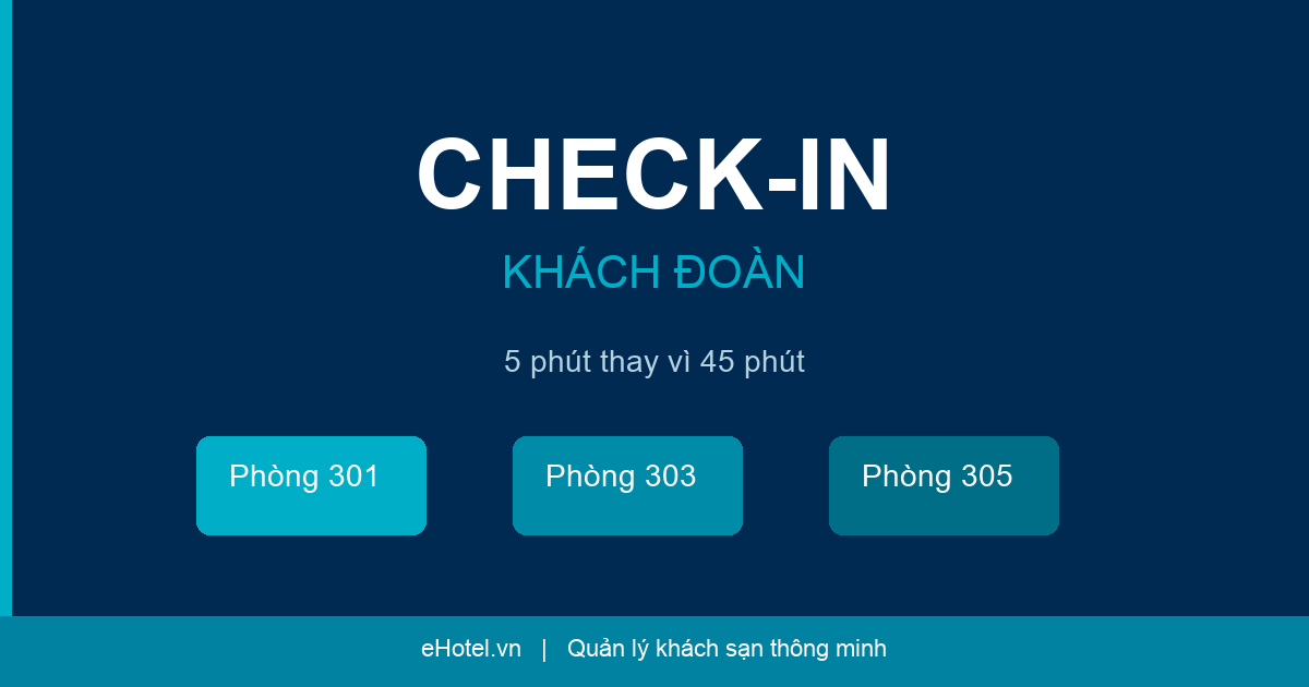 Check-in khách đoàn trong 5 phút với eHotel