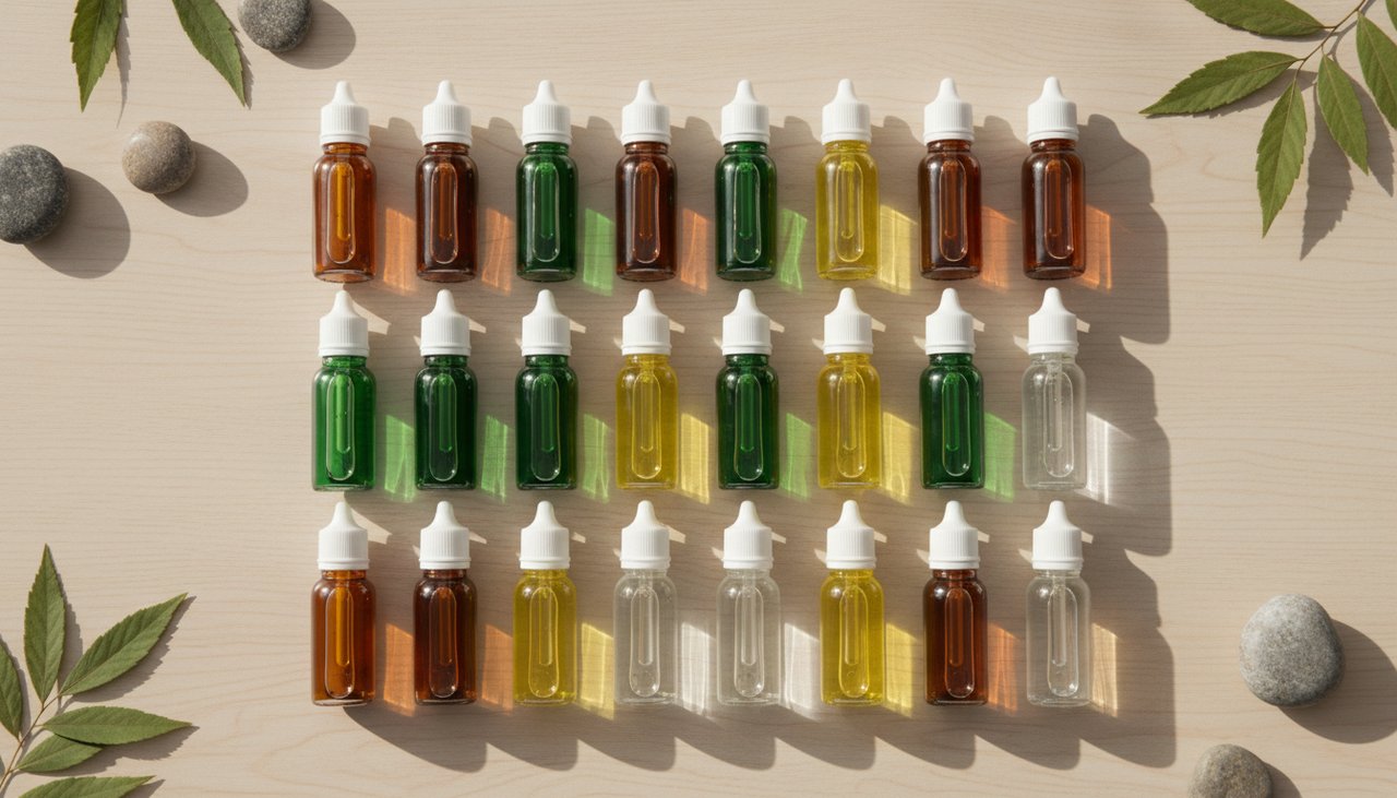 Flacons de e-liquides de differentes saveurs pour cigarette electronique