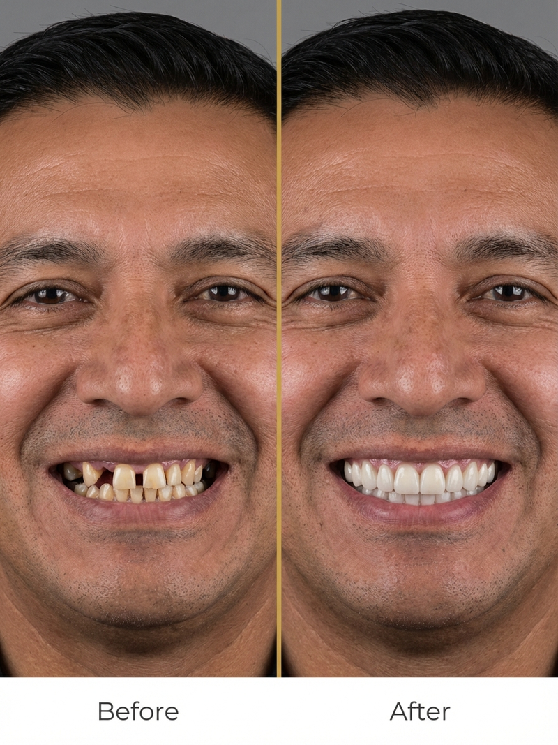 Dental Implants before and after at Veda Dental Aesthetics