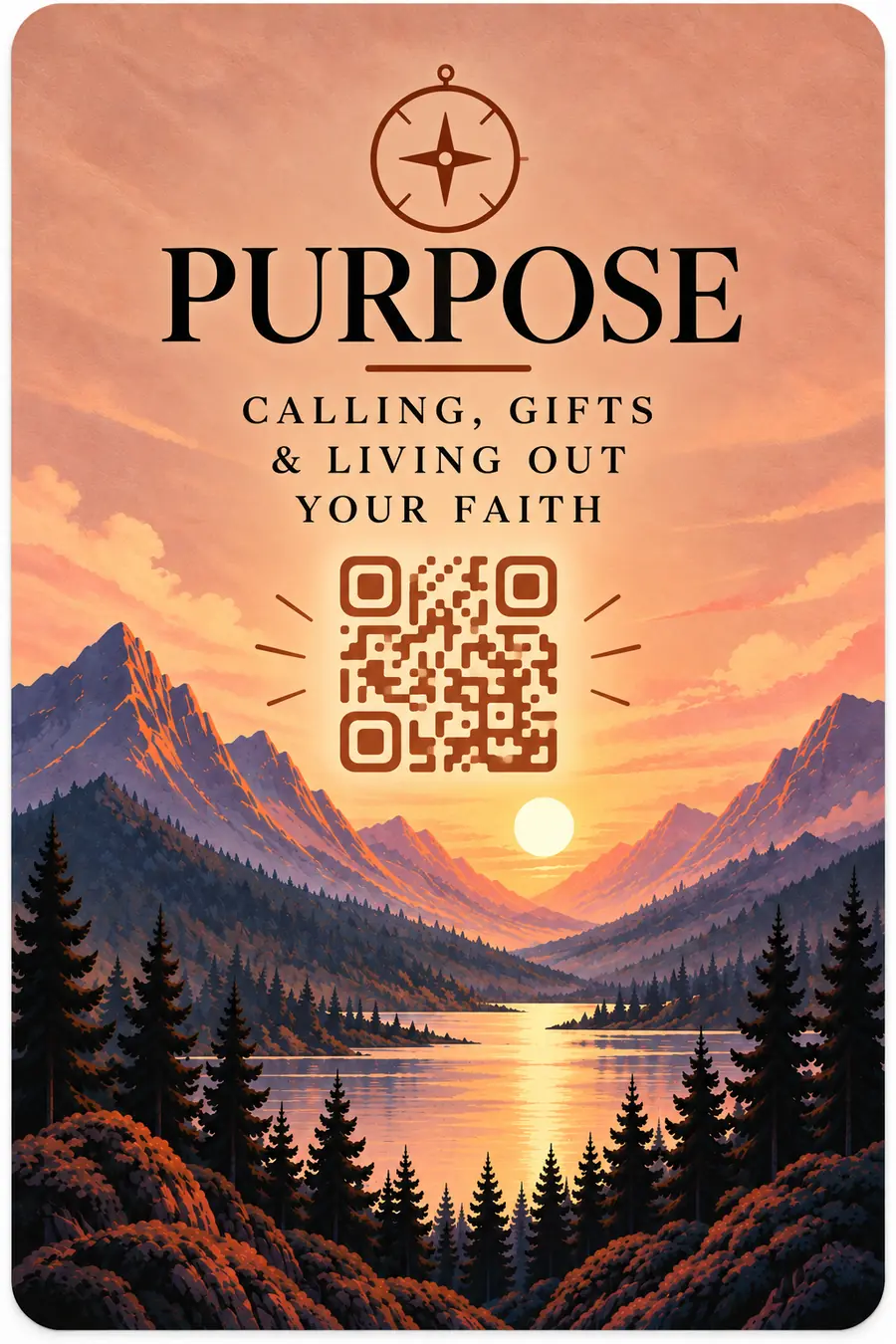 Christian Question Cards PURPOSE card back with QR code