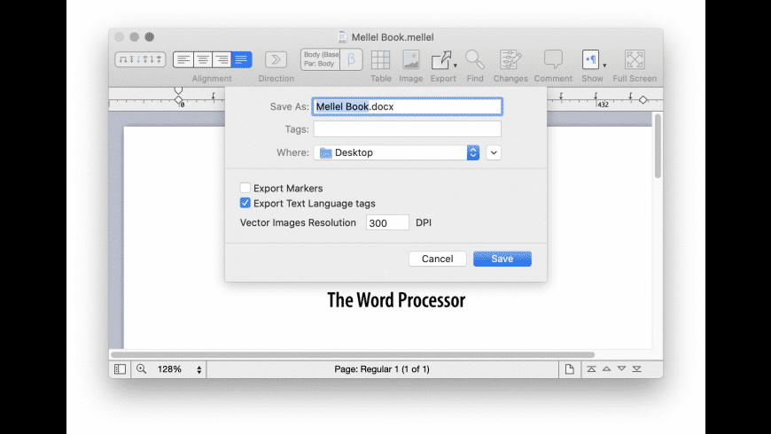 Mellel Mac — long document with outline, styles and footnotes on macOS