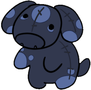 A png of a recolored Dog Plush to match Junior Detective Toodle's colors
