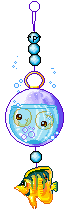 A Hanging Keychain of a Fishbowl and a Fish A Hanging Keychain of a Fishbowl and a Fish