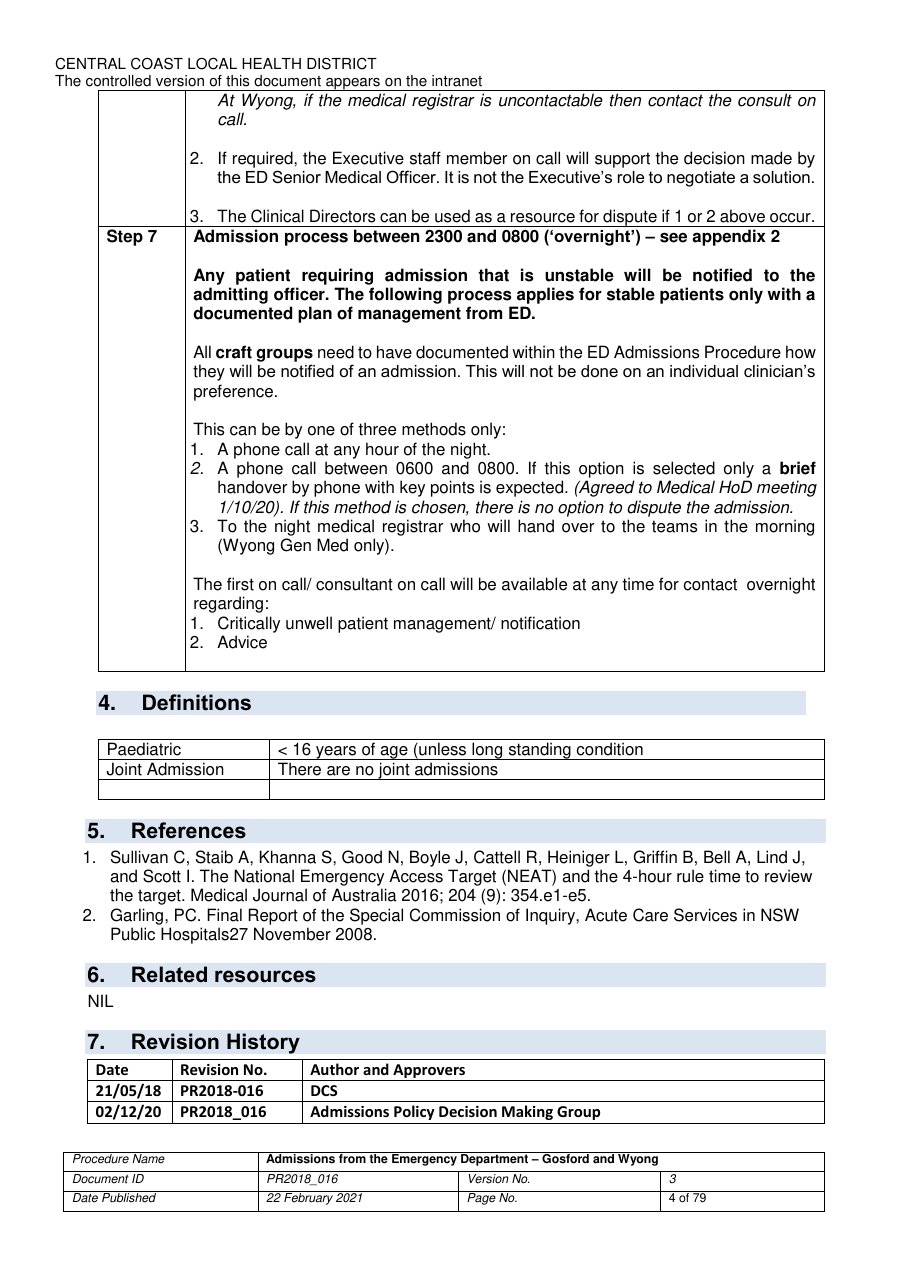 Admission Criteria CCLHD page 4 of 79