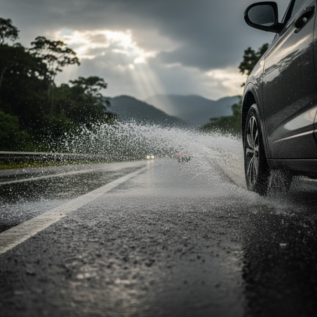 Pneu ruim na chuva: como saber a hora de trocar e evitar risco na pista molhada