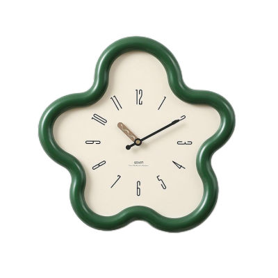 green abstract clock