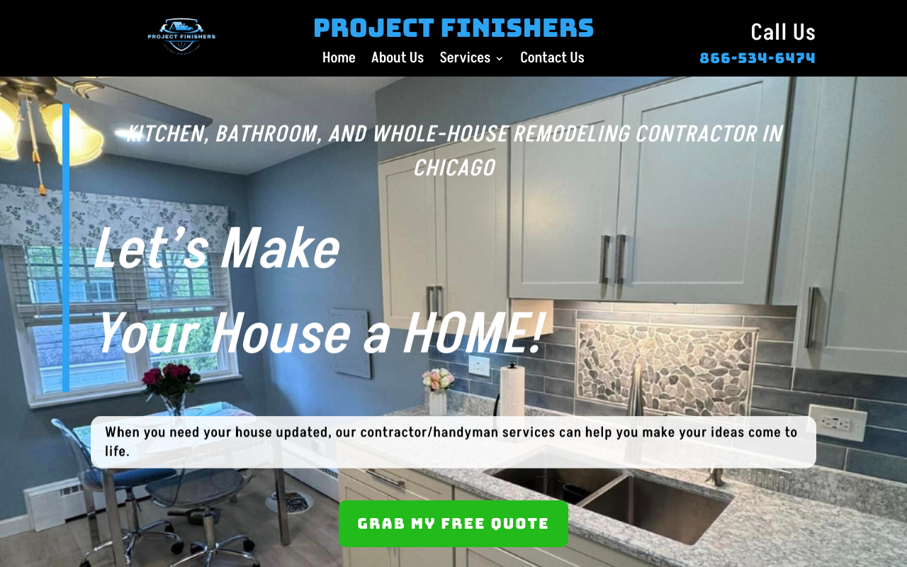 Project Finishers LLC homepage
