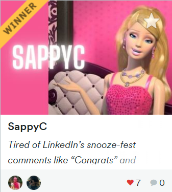 SappyC Winner Banner