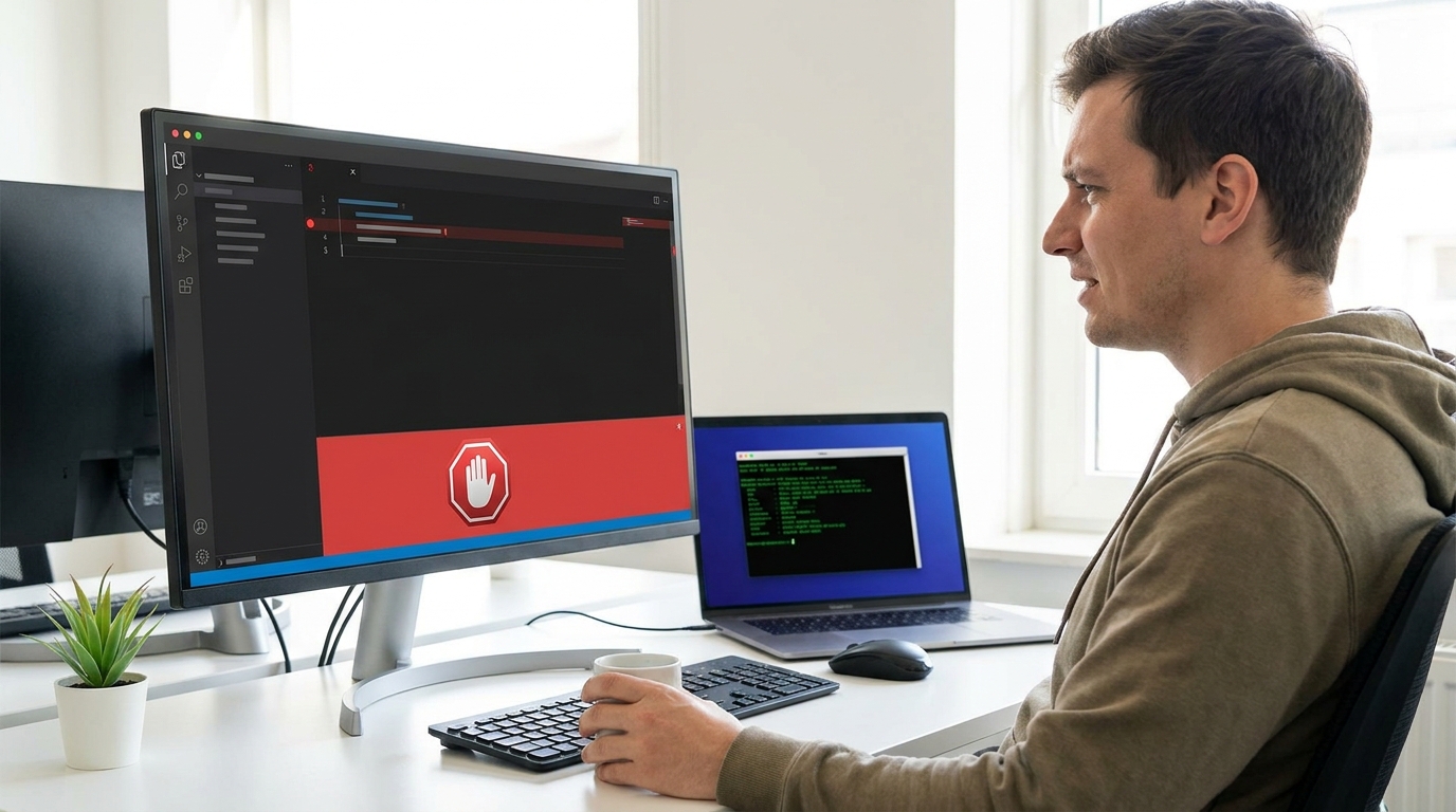 GitHub push protection blocking a code push due to a detected secret, showing a red error message in a terminal.