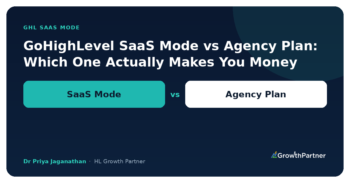 GoHighLevel SaaS Mode vs Agency Plan: Which One Actually Makes You Money (2026)