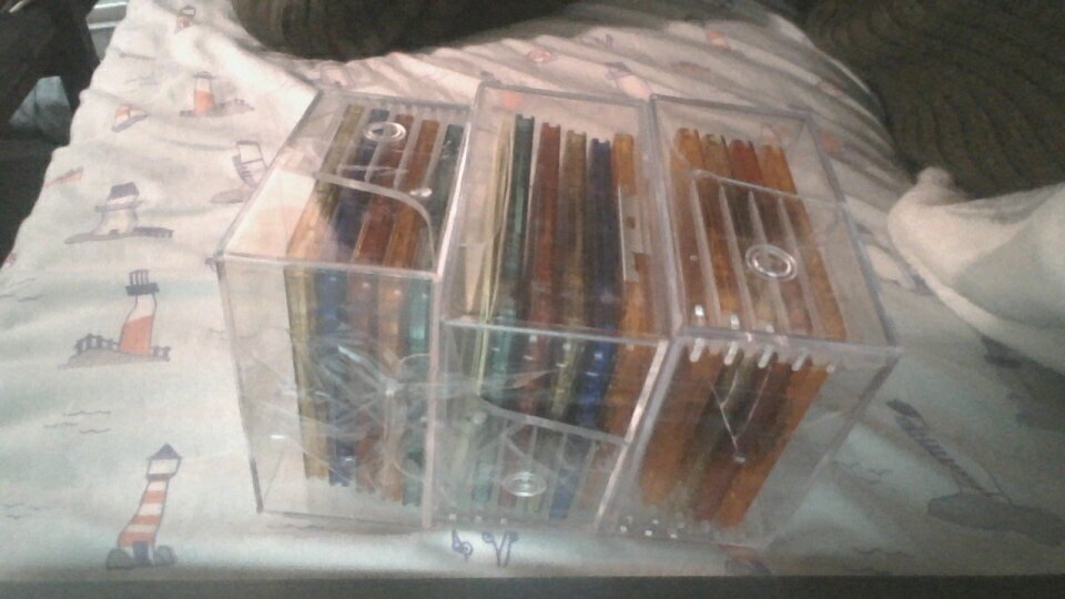 I came into possession of a bunch of colored transparent blank ...