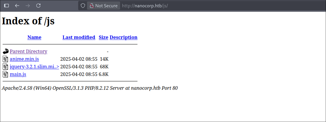 Files visible in web root