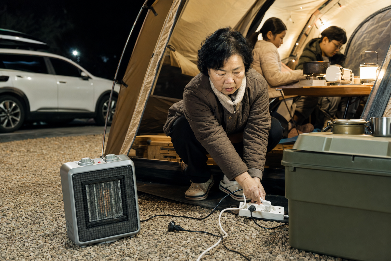 학동 야영장의 최대 600W 제한과 캠핑 전기제품 합산 예시