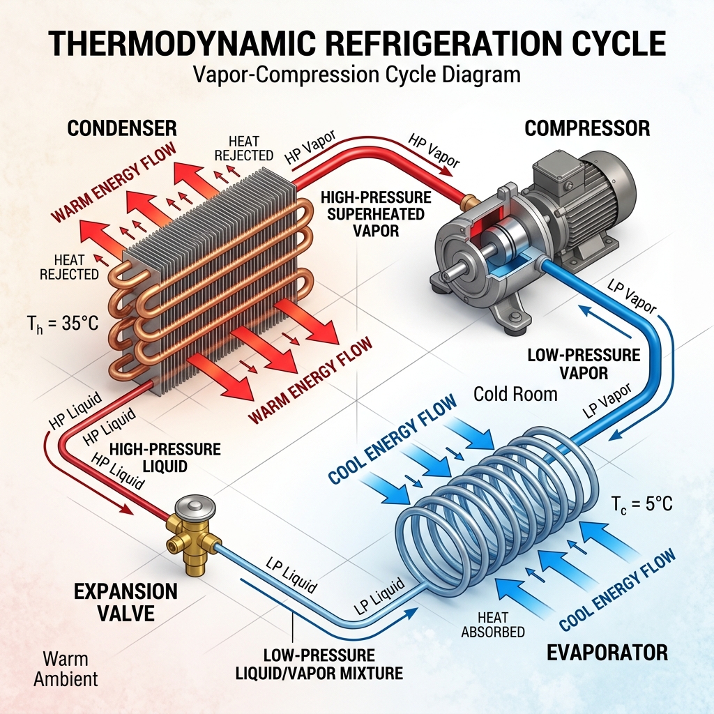 Thermodynamic Refrigeration Cycle Diagram