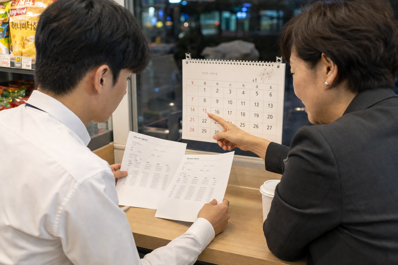 자동이체 변경 결과 최대 5영업일과 다음 납부일을 함께 확인하는 장면