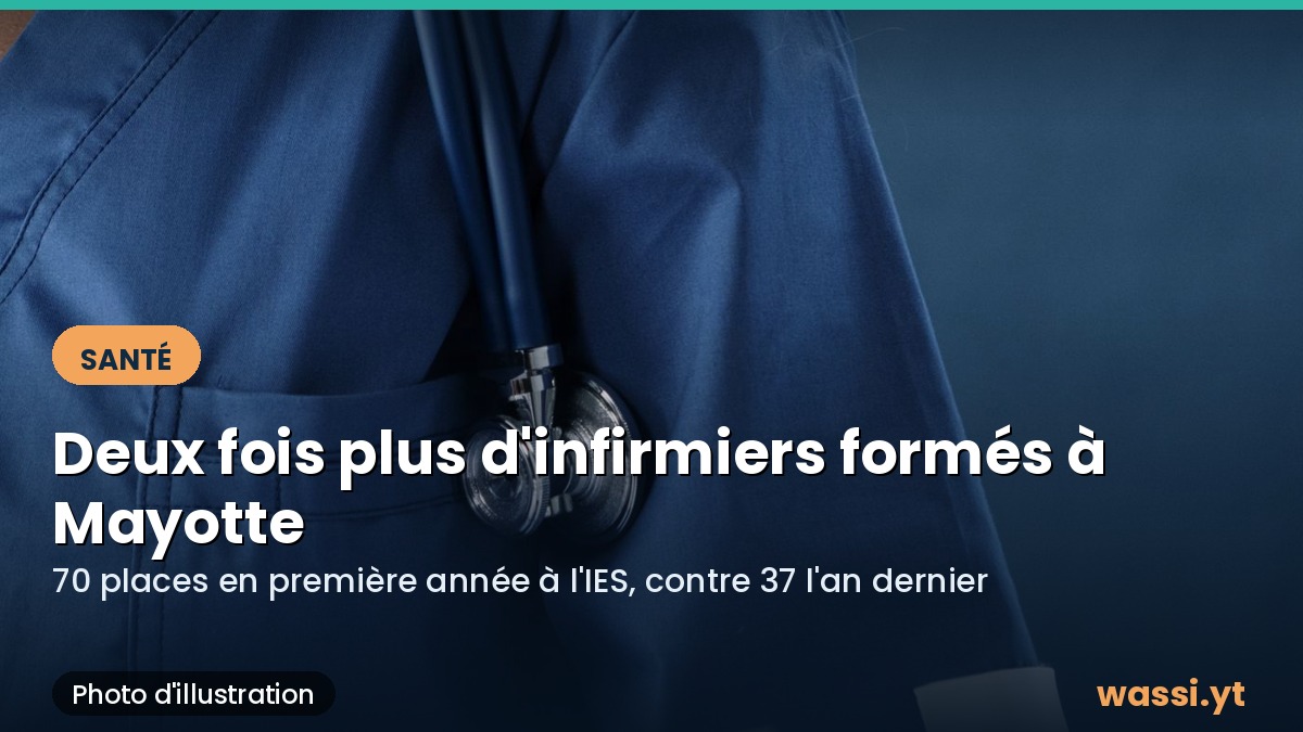 Santé à Mayotte : deux fois plus d'étudiants en première année d'infirmier