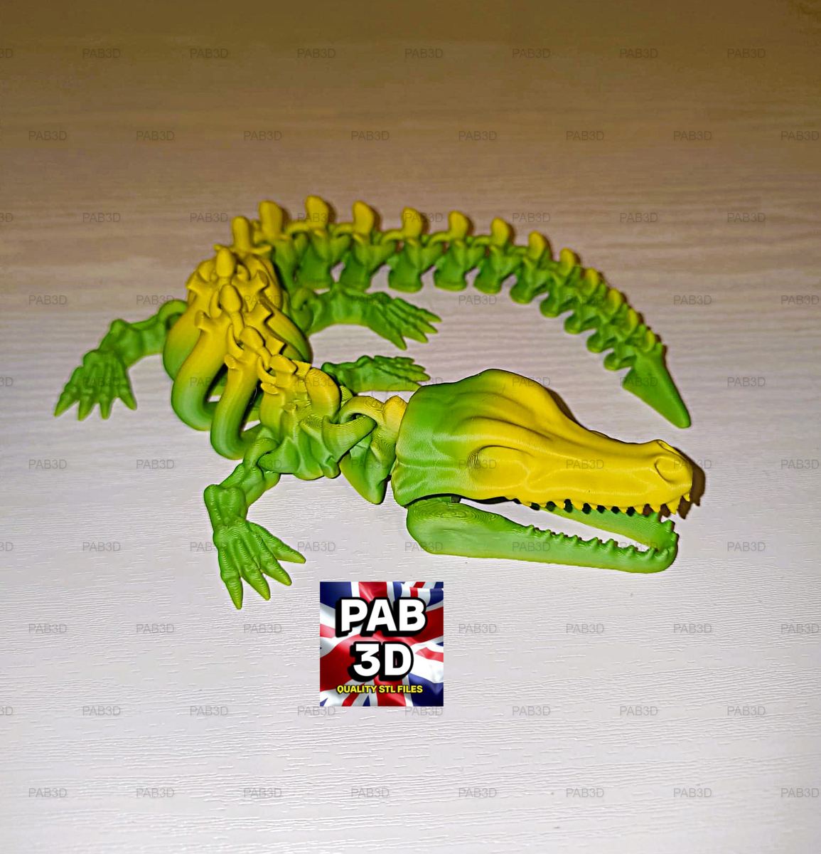 Cocodrilo esqueleto articulado — imagen 4 de impresión 3D