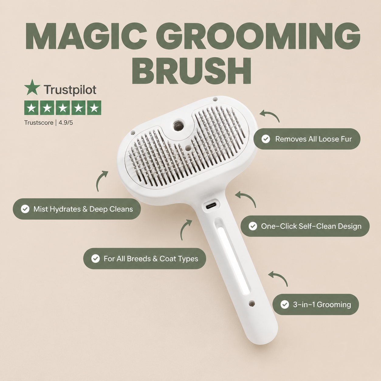Tail & Co.™ Grooming Brush
