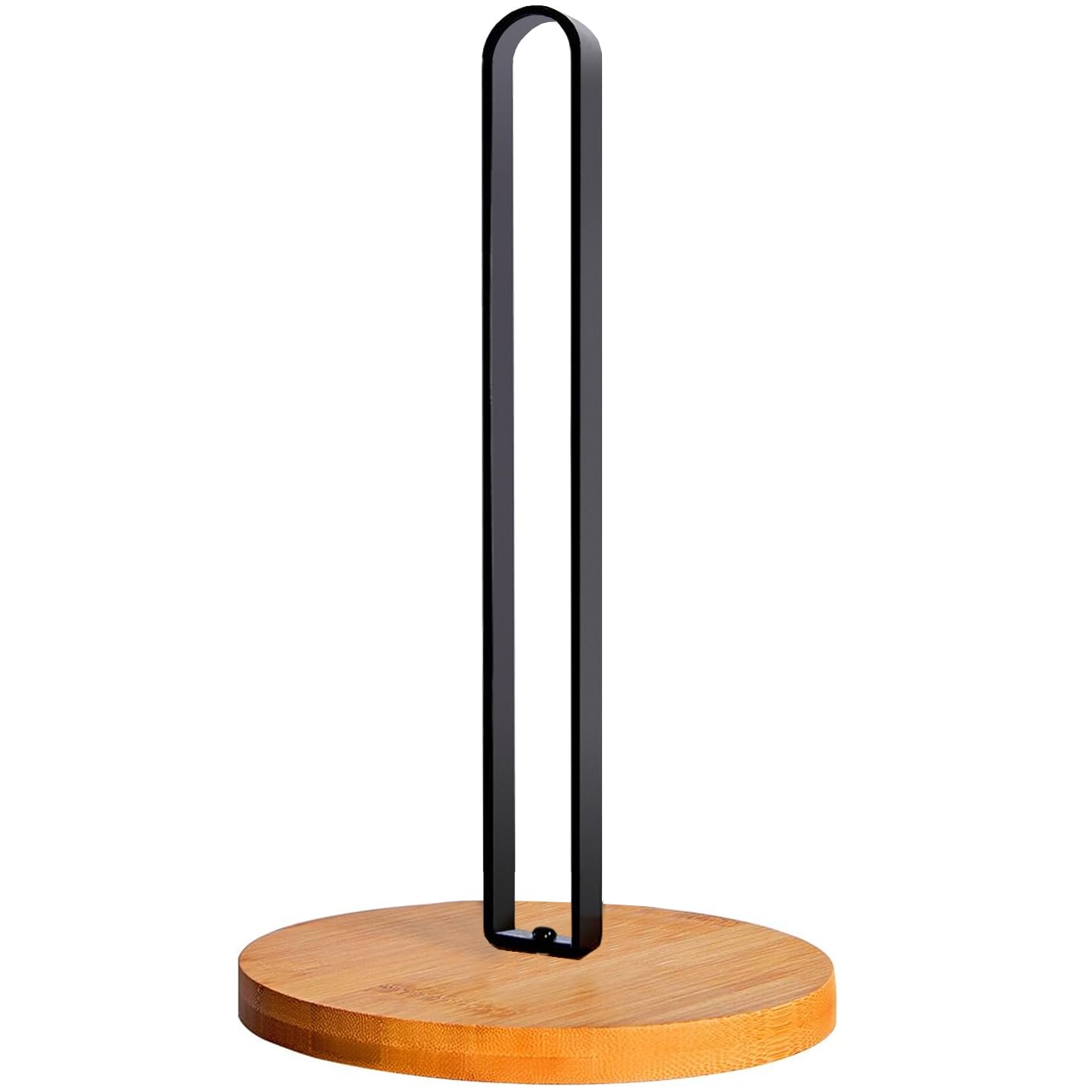 TONLEA Wooden Paper Towel Holder Countertop, Kitchen-Towel-Holder FreeStanding with Non-Slip Base for Bathroom