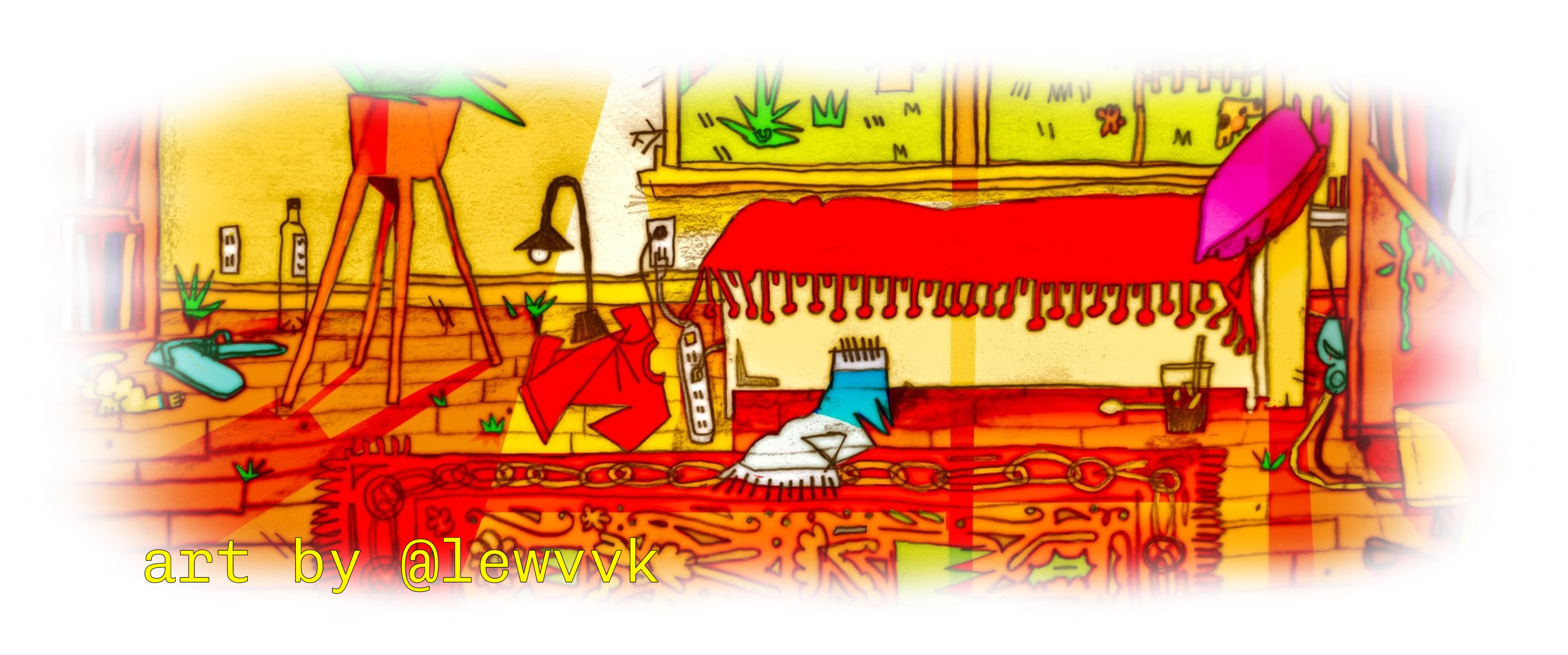 art by lewis tarver/lewvvk on twitter, insta, tumblr and youtube