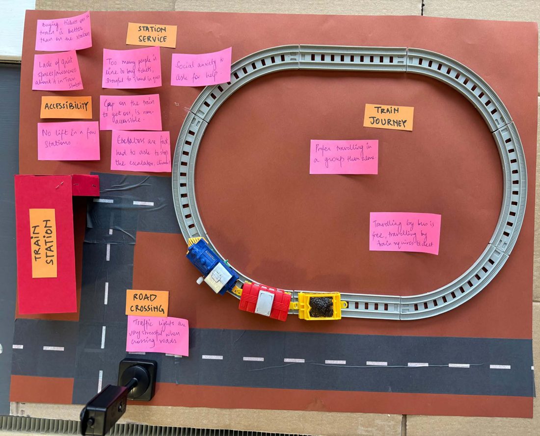 Journey prototyping with physical model