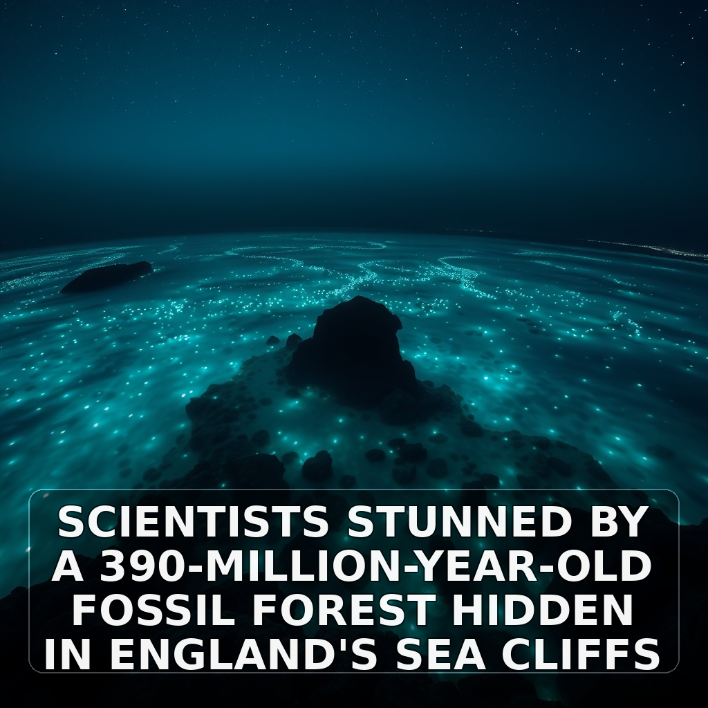 Scientists Stunned by a 390-Million-Year-Old Fossil Forest Hidden in England's Sea Cliffs - AI generated cover image