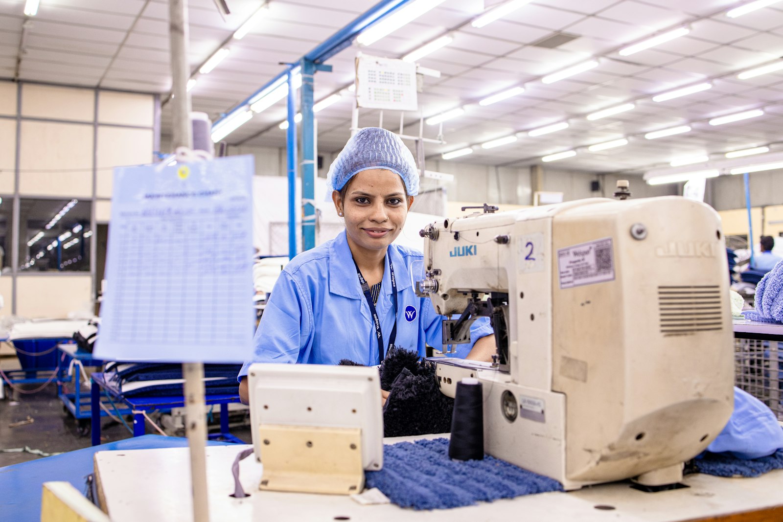 Operator at an industrial machine