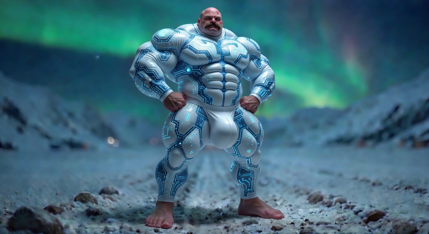 white-cobalt circuit nanosuit / aurora arctic