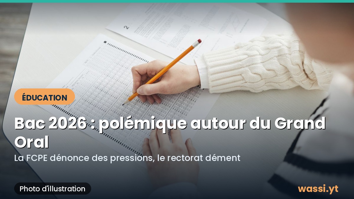 Bac 2026 à Mayotte : la FCPE dénonce des pressions sur les jurys du Grand Oral, le rectorat dément