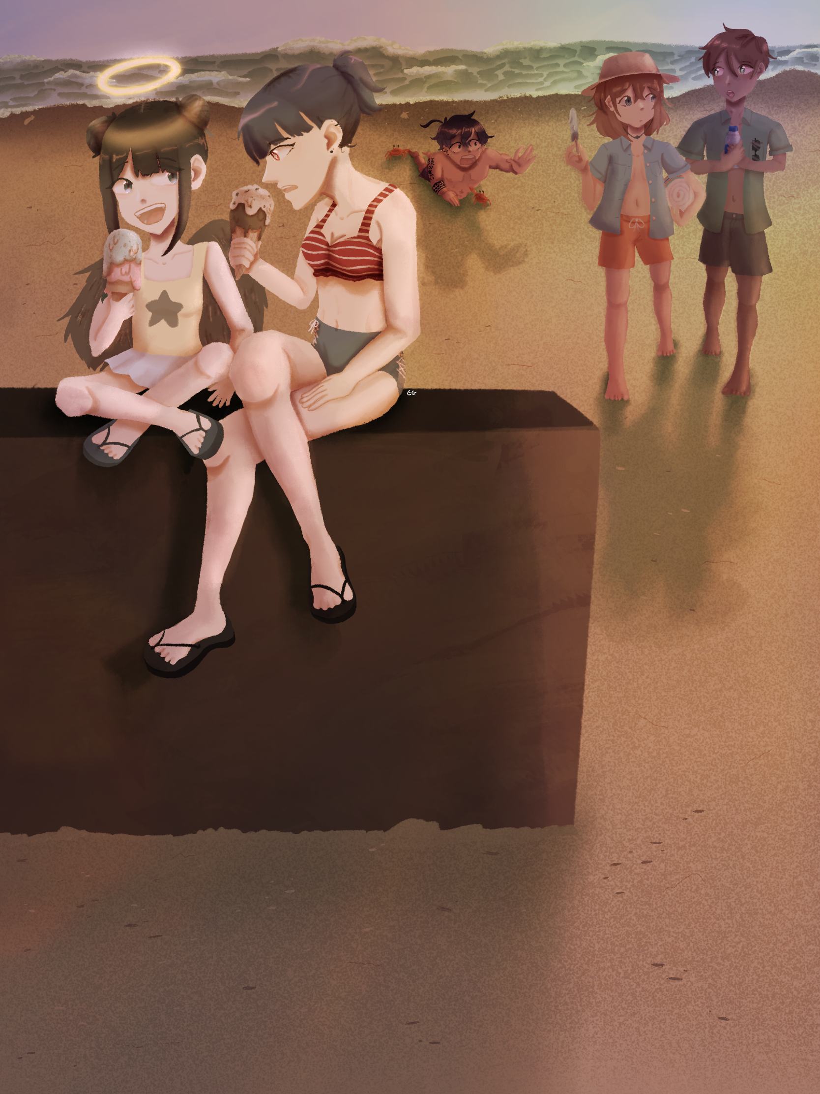 My ocs at the beach | 2022