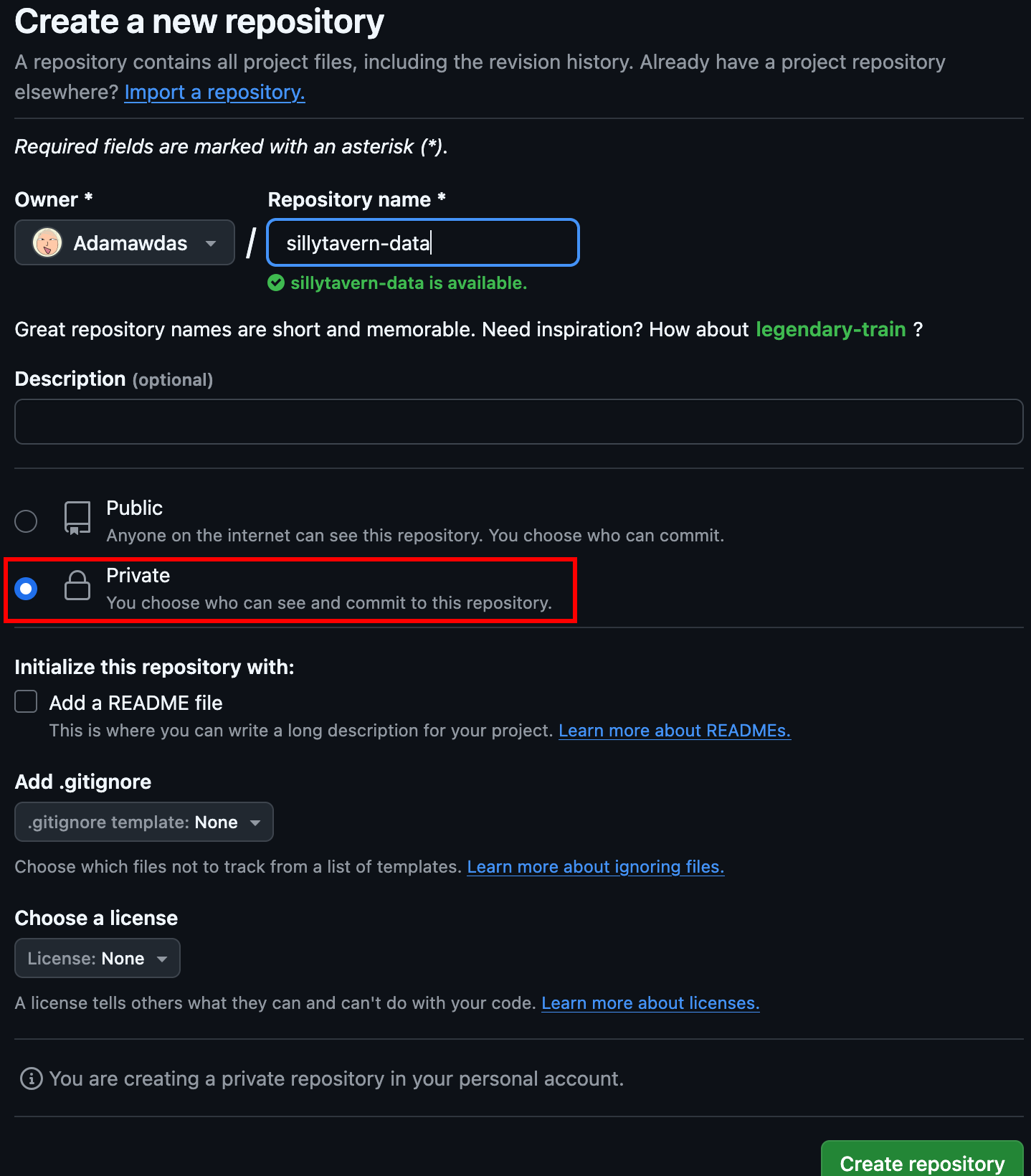 Создание репозитория Создание репозитория