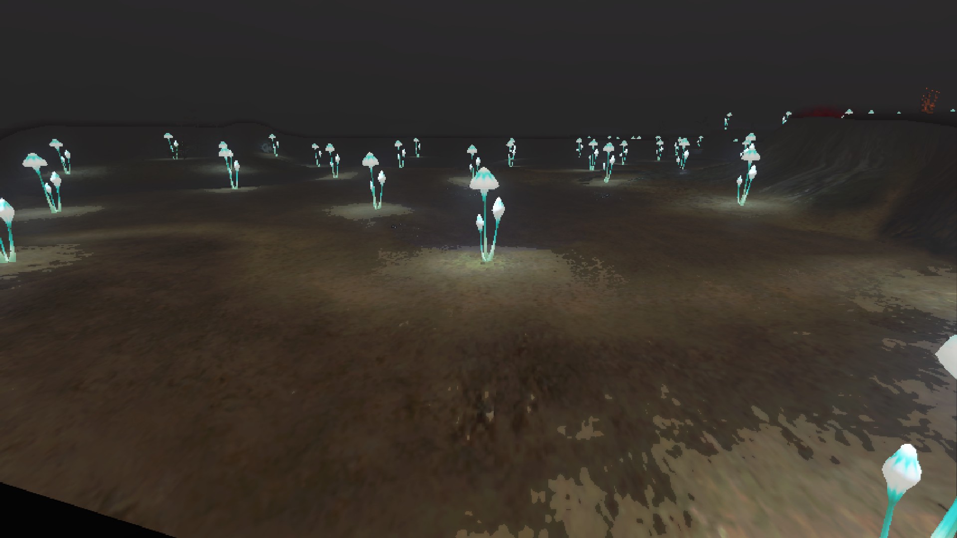 The wide-open room with some wooden roots, which houses Beady Long Legs or Emperor Bulblaxes in Pikmin 2.