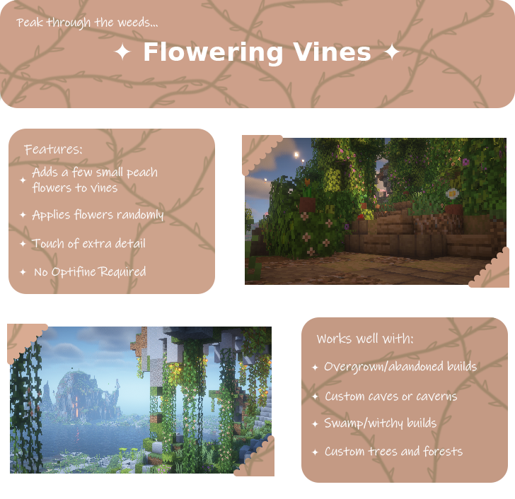 Flowering Vines Minecraft Texture Pack
