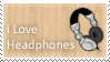 I love headphones Stamp