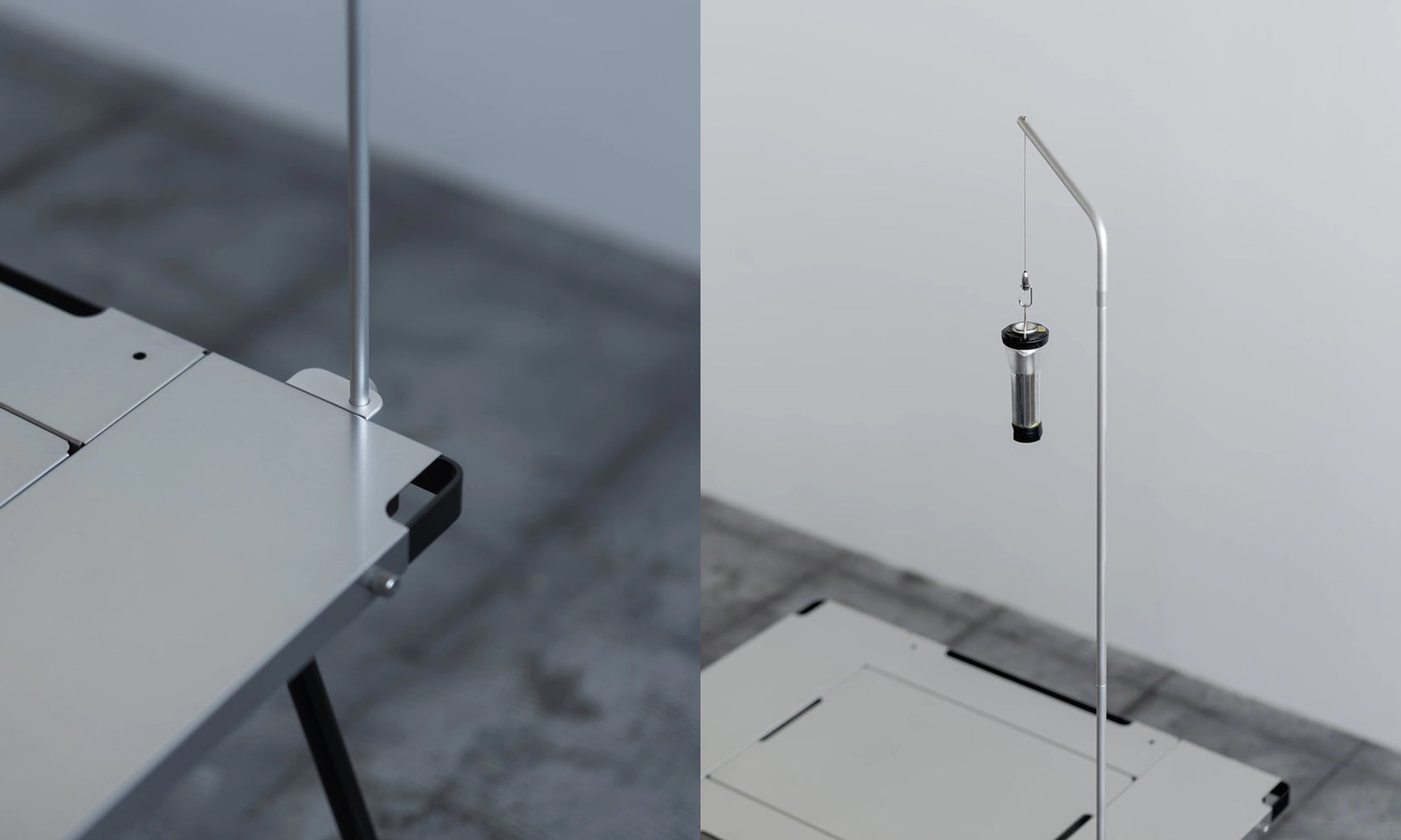 TaG Light pole 桌側固定細節與燈具高度配置