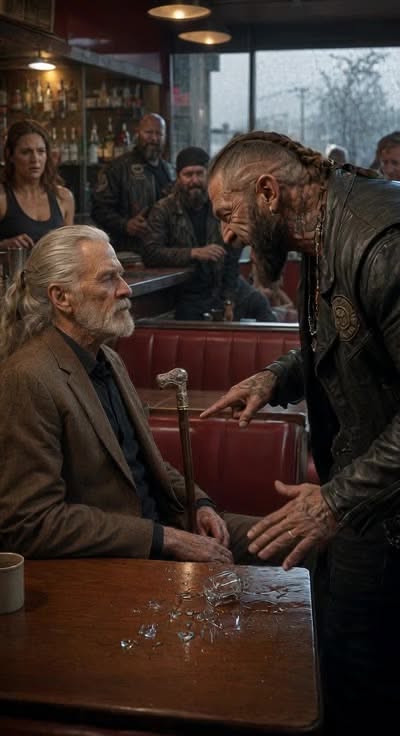 The Biker Mocked a Silent Old Man—Until One Call Brought the Past Back Through the Door